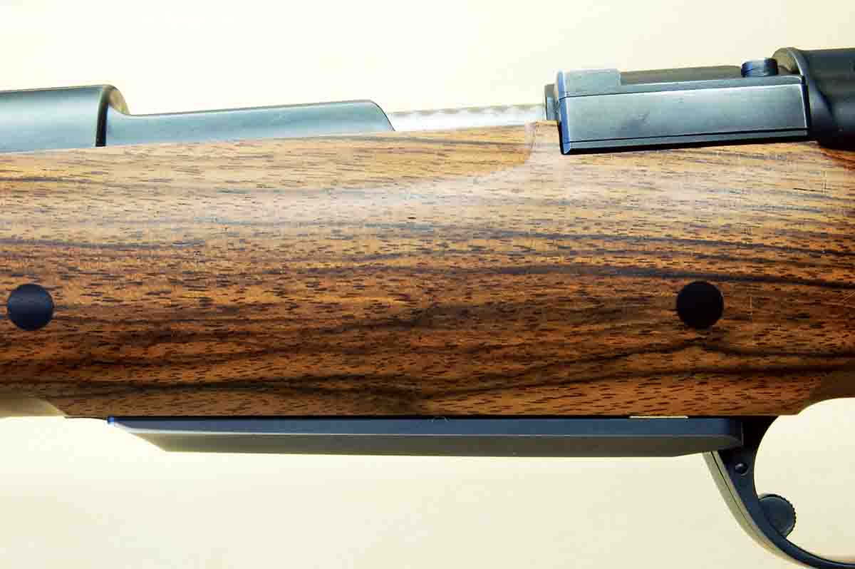 A David Miller rifle with a floorplate-type magazine extension.